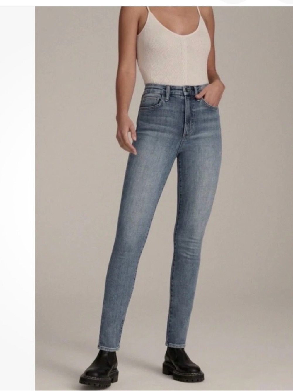 Favorite Daughter | The Sara High Rise Skinny Light Denim Jeans Womens 25